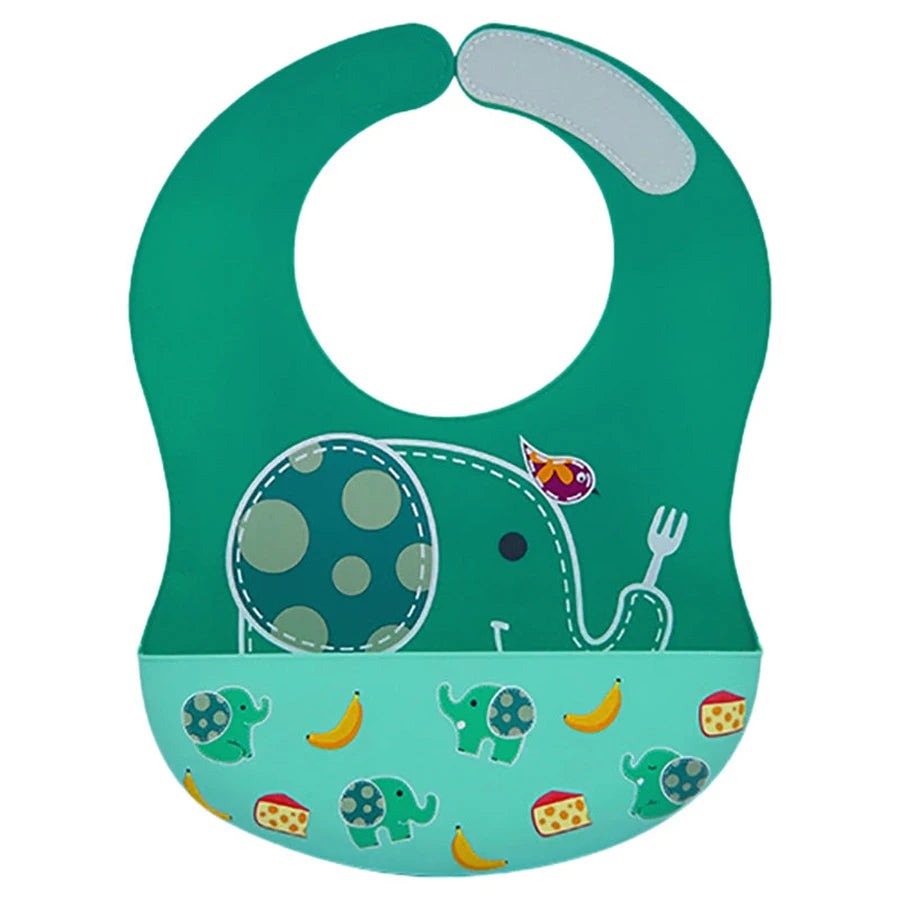 Marcus & Marcus Wide Coverage Silicone Baby Bib - Ollie