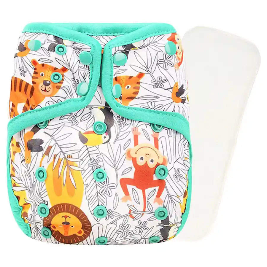 Little Story Reusable Diaper with Insert - Jungle