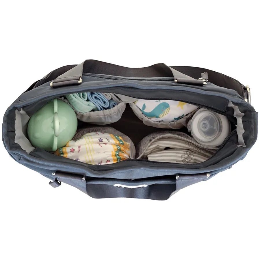 Teknum 3 in 1 Story Pram Stroller and Diaper Bag Bundle (Space Grey)