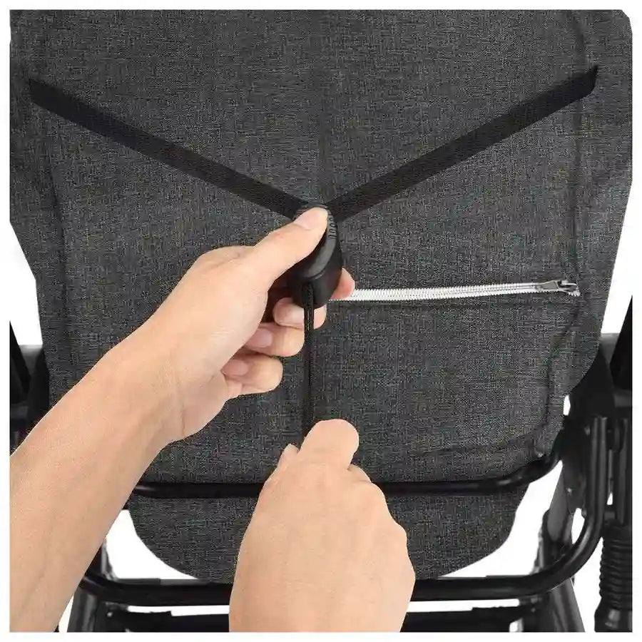 Teknum 3 in 1 Story Pram Stroller and Diaper Bag Bundle (Space Grey)