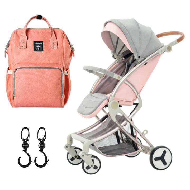 Teknum - Feather Lite Traveller Stroller A1 Story (Light Pink Combo)