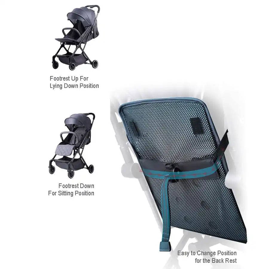 Teknum Travel Lite Stroller SLD (Dark Grey)