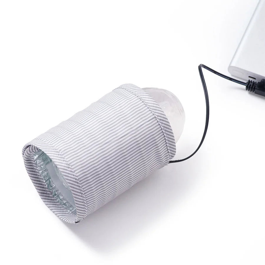 جهاز تسخين رضاعات الحليب للسفر يعمل بمنفذ USB من سانفينو، رمادي
