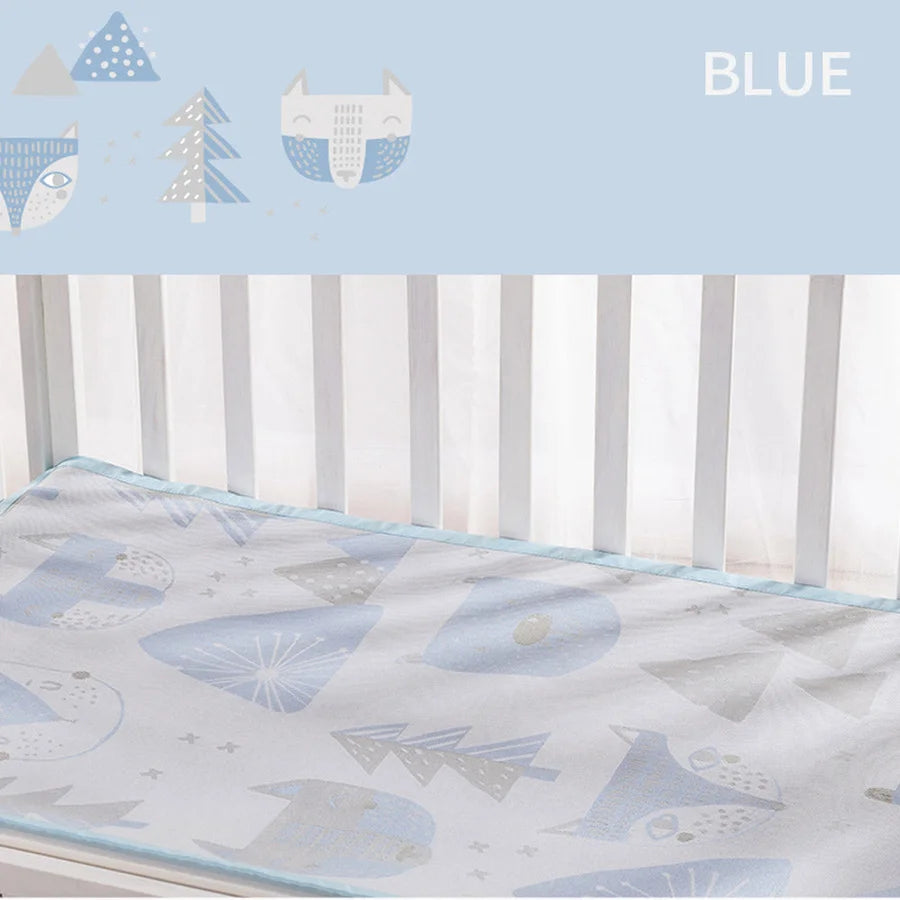 Sunveno Baby Mattress Protector Multipurpose Mat - L (Blue)