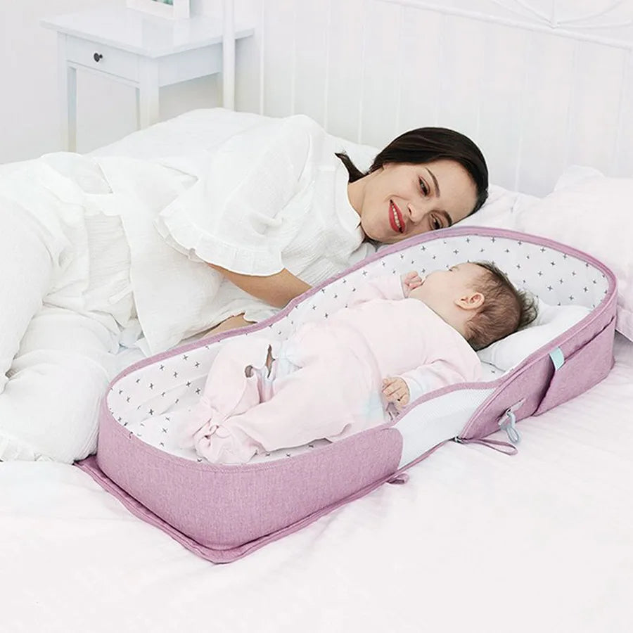 Sunveno - Portable Baby Bed & Bag (Pink)