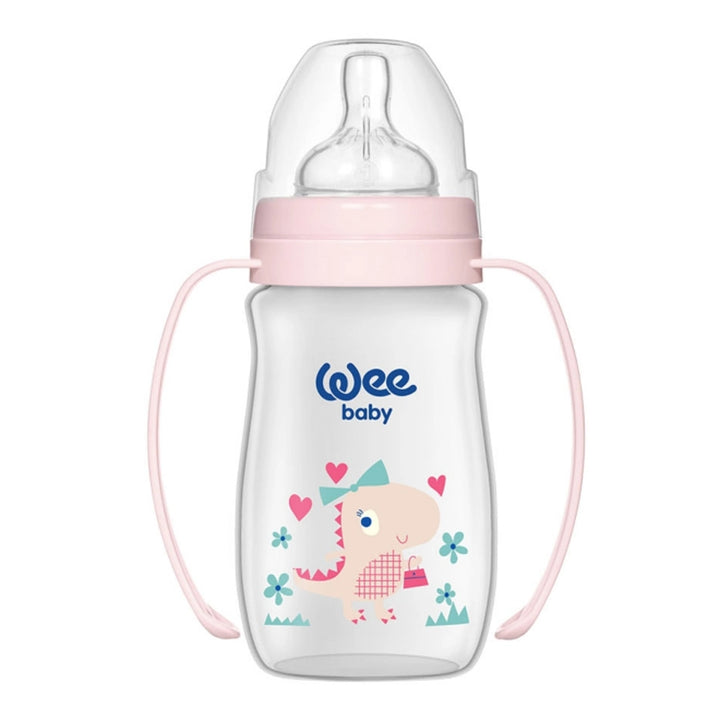 Wee Baby - PP Classic+ Wide Neck Feeding Bottle with Grip 250ml (0-6M)