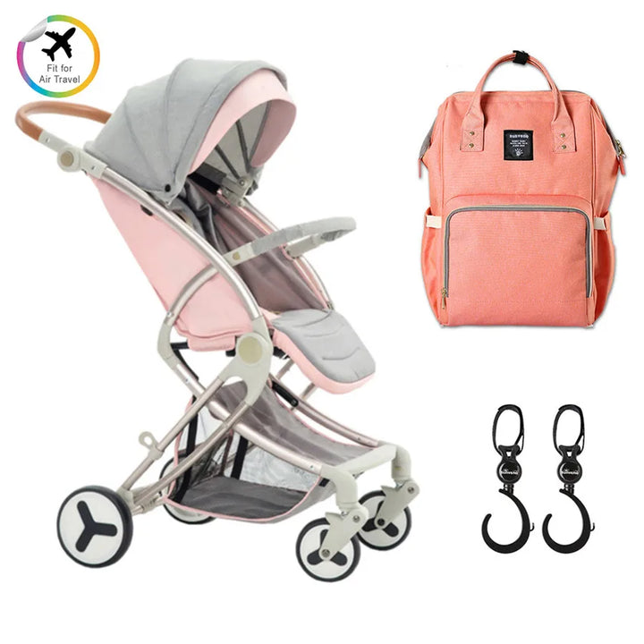 Teknum - Feather Lite Traveller Stroller A1 Story (Light Pink Combo)