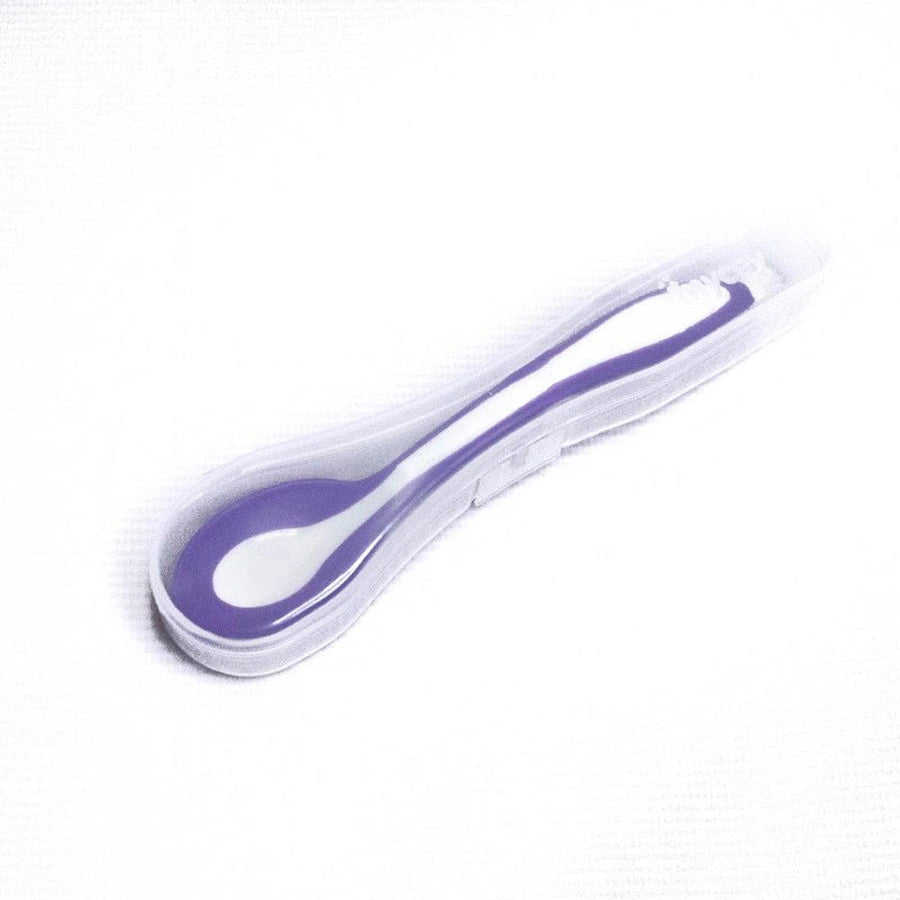Weaning Spoon with Carrying Case  (Purple)