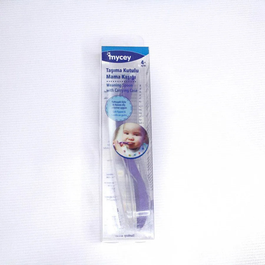 Weaning Spoon with Carrying Case  (Purple)