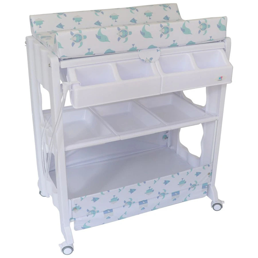 طاولة تغيير TheKiddoz مع حوض استحمام - تصميم على شكل حيوان طاولة تغيير TheKiddoz مع حوض استحمام - تصميم على شكل حيوان