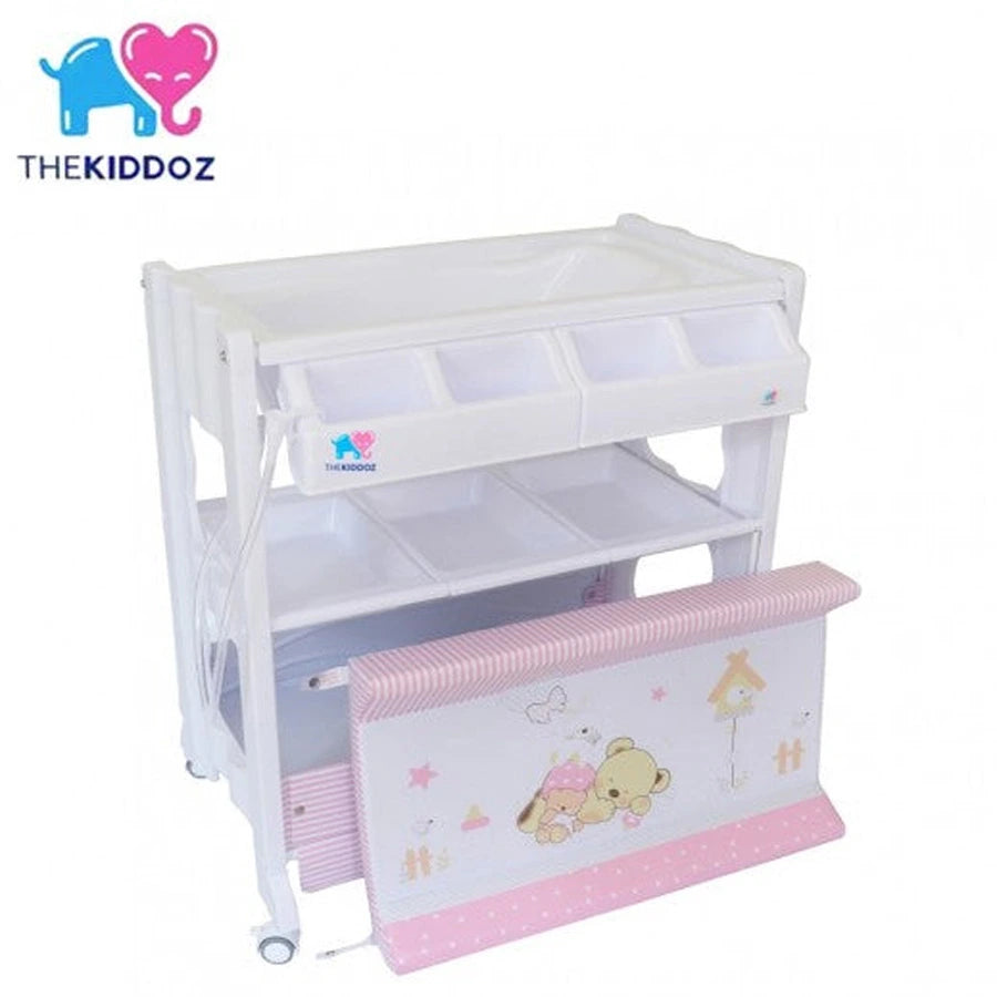 طاولة التغيير TheKiddoz مع حوض الاستحمام - فتاة طاولة التغيير TheKiddoz مع حوض الاستحمام - فتاة