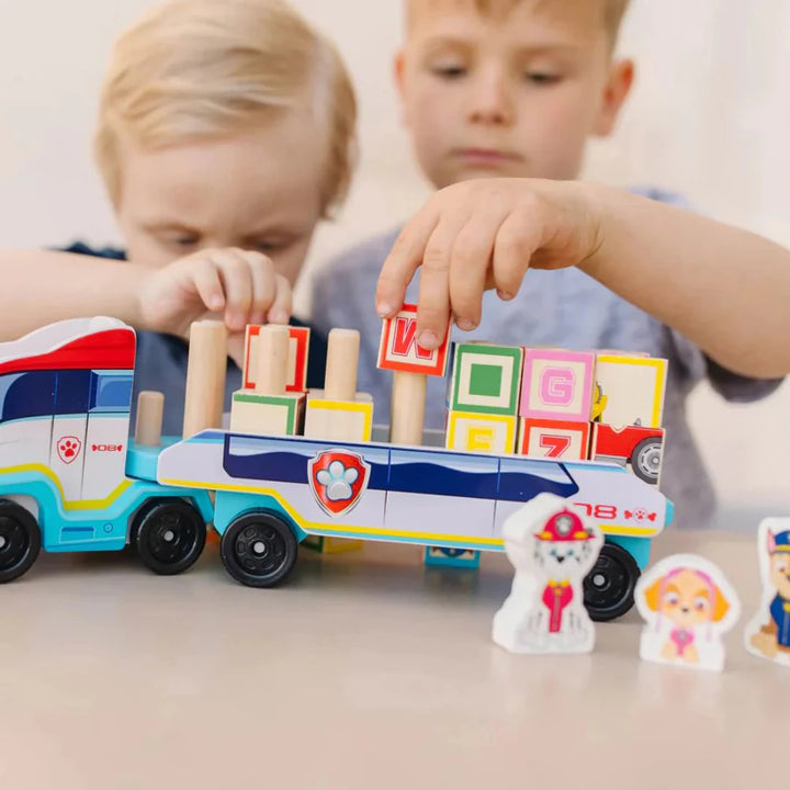 Melissa and Doug Paw Patrol Wooden ABC Block Truck