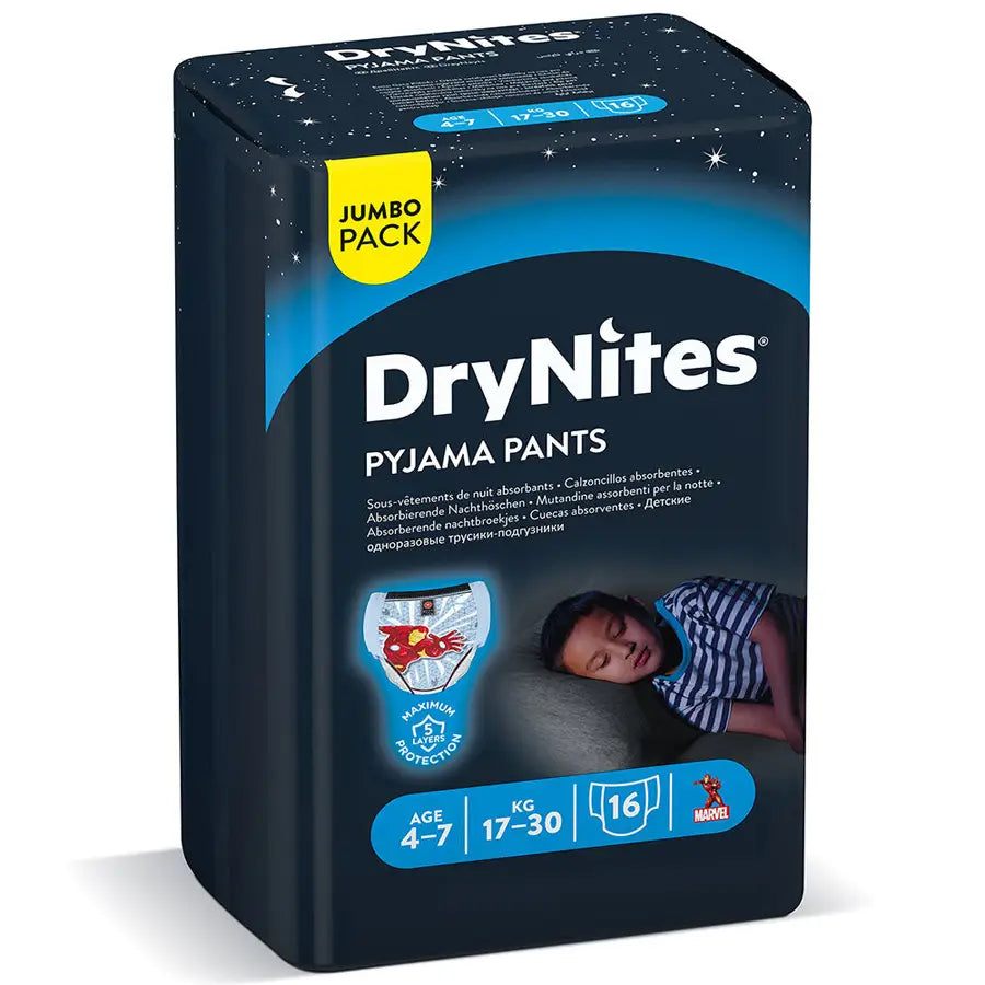 Huggies Drynites Pyjama Pants Boy 16's (4-7yrs)