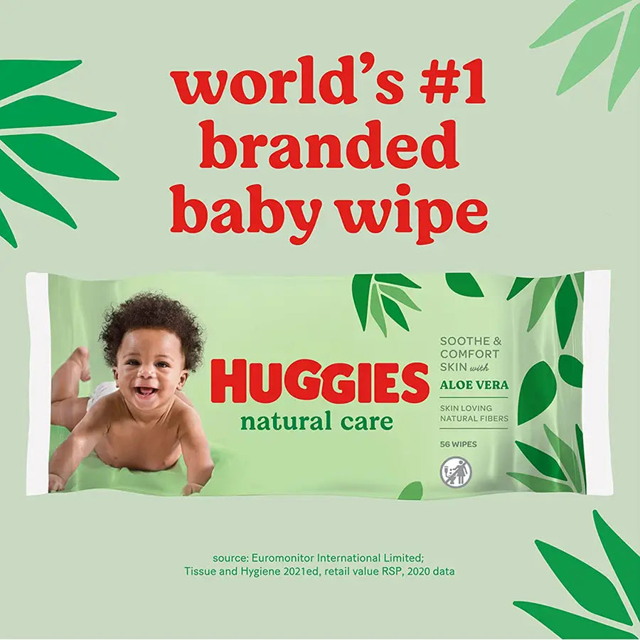 Huggies Baby Wipes Natural Care 56's