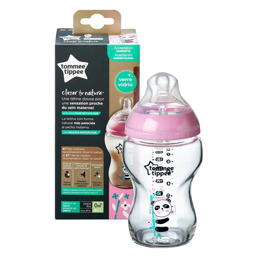 Tommee Tippee Closer To Nature Glass -250ML, Girl