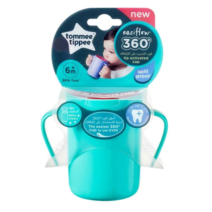 Tommee Tippee Easiflow 360 Handled Cup (Blue/Pink)