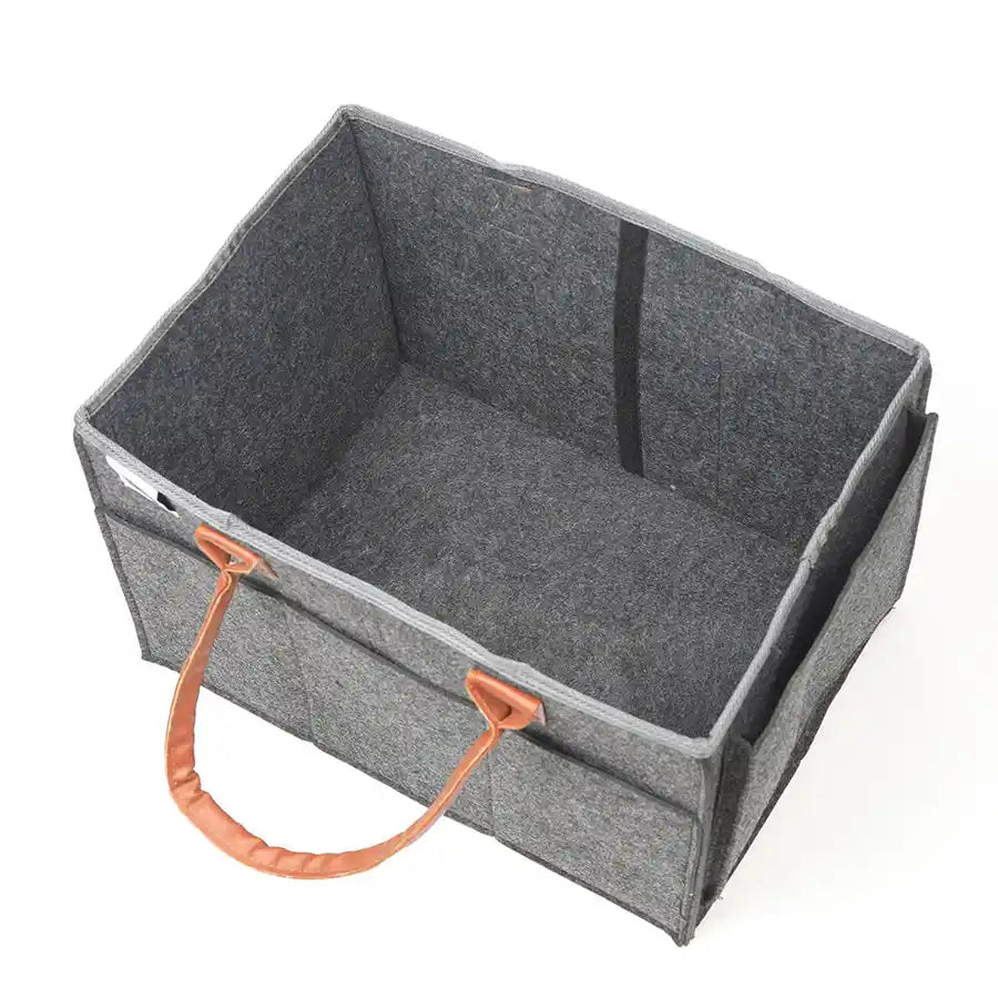 Little Story Diaper Caddy + Travel Pouch - Large (Dark Grey)