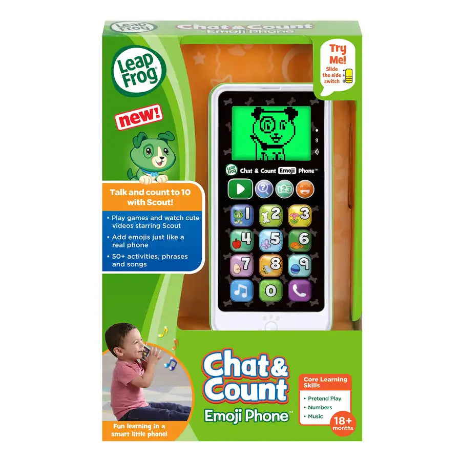 تطبيق LeapFrog Chat and Count Emoji Phone (أبيض) تطبيق LeapFrog Chat and Count Emoji Phone (أبيض)