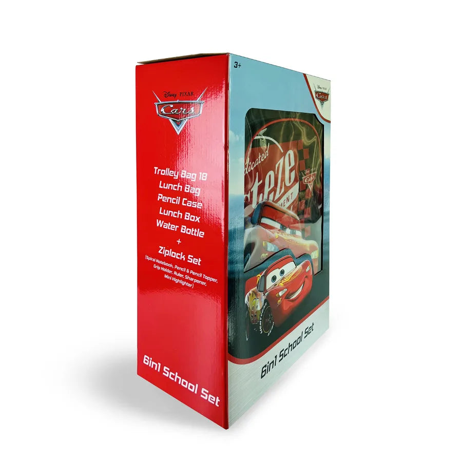 Disney Cars Black Wind 18" 6-in-1 Trolley Box Set