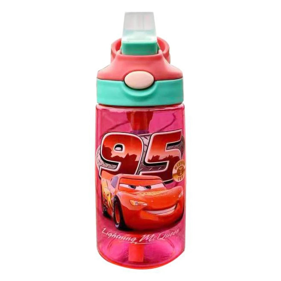 Bonjour Sip Box Kids Water Bottle with Straw Leakproof and Spill proof - 450 ml (Red Car)