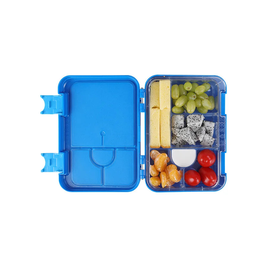 Bonjour Snax Box Bento Mini Lunch Box 6/4 Compartments (Blue Spaceman)