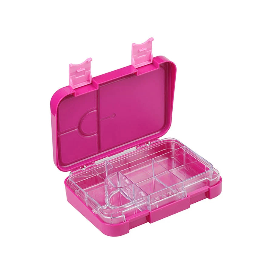 Bonjour Snax Box Bento Mini Lunch Box 6/4 Compartments (Pink Unicorn)