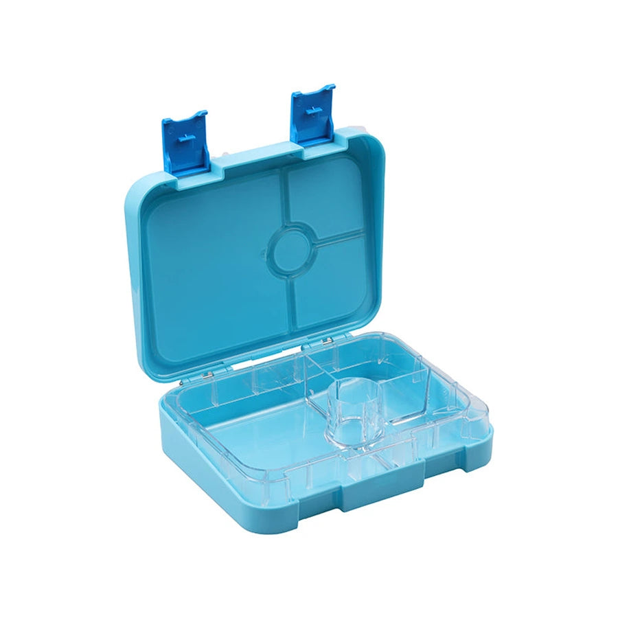 Bonjour Tiff Box Dual Clip Bento Lunch Box, 6/4 Compartments (Blue Astronaut)