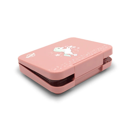 Bonjour Tiff Box Uni Clip Bento Lunch Box, 6/4 Compartments (Pink Unicorn)