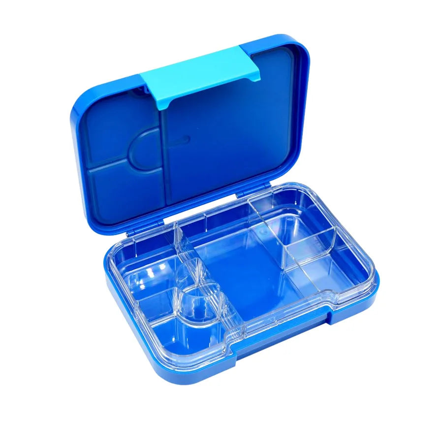 Bonjour Snax Box Uni Clip Bento Mini Lunch Box 6/4 Compartments (Blue Spaceman)