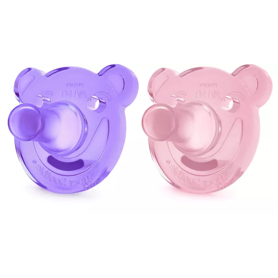 Philips Avent Silicone Soothie Shapes Pacifier 3-18m Girl 2pcs - SCF194/05