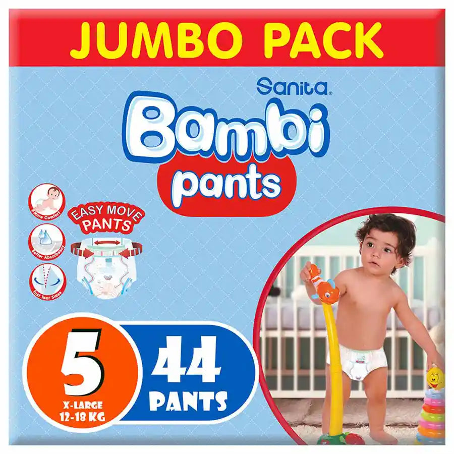 Bambi - Pants Jumbo Pack Size 5 XL 12-18 kg - 44's