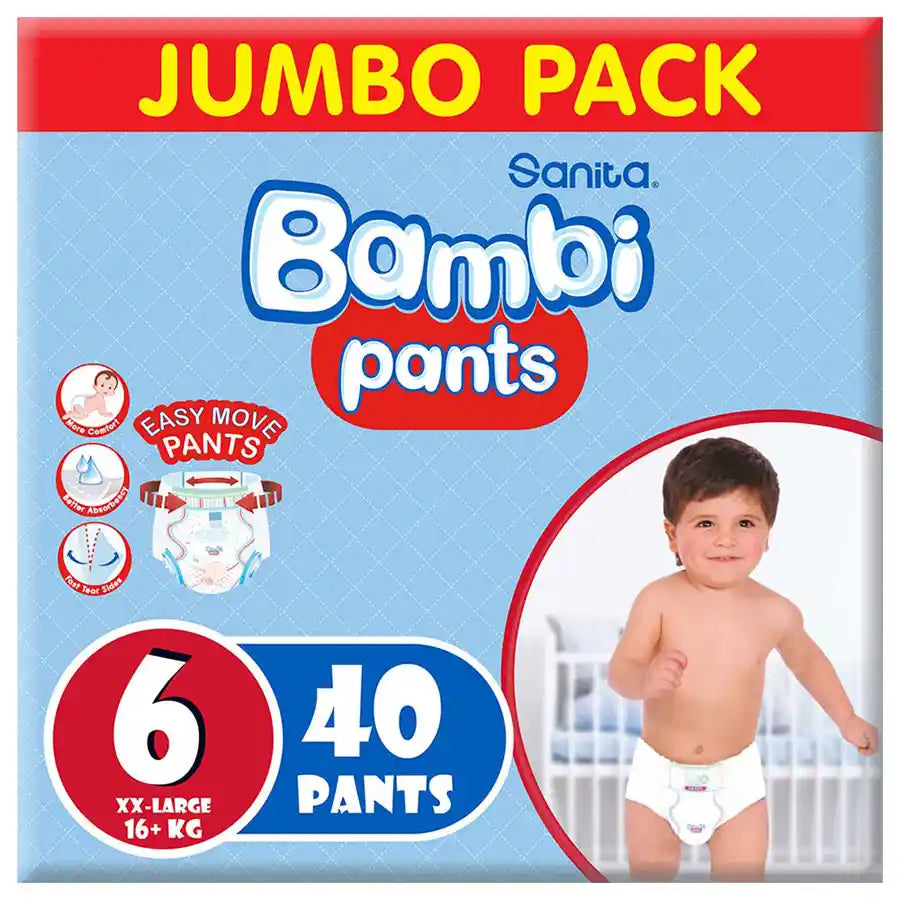 Bambi - Pants Jumbo Pack Size 6 XXL +16 kg - 40's