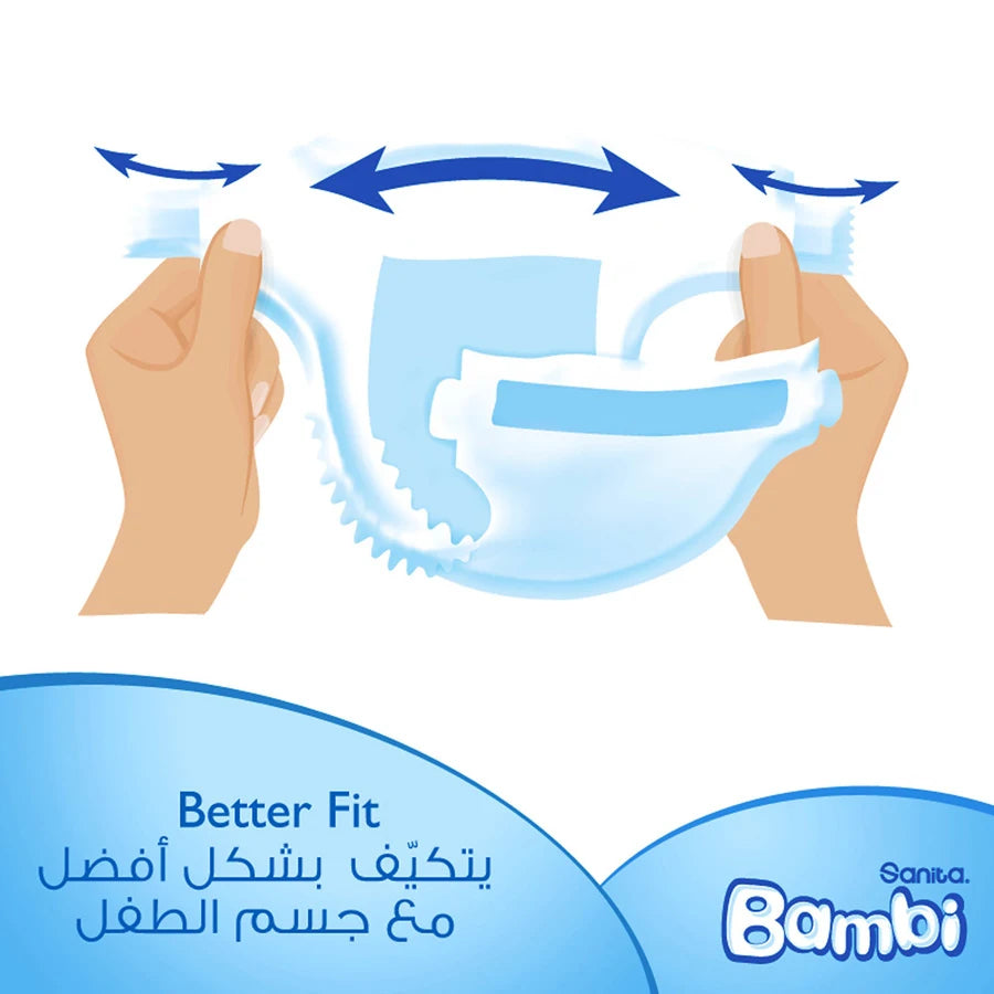 Bambi Baby Diapers Size 6 (18+ kg) Pack of 40 (Jumbo Pack)