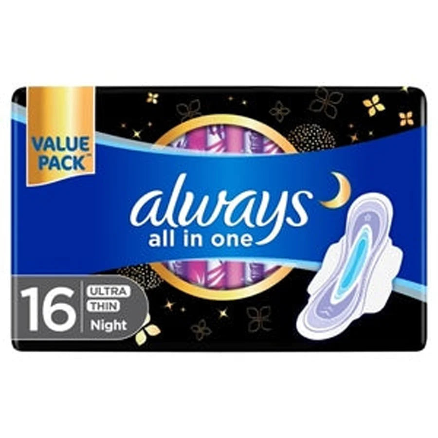 Always Ultra Night Wings XL Night Pads - 16's
