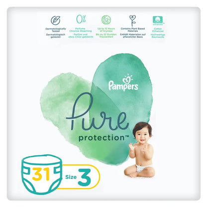 Pampers Pure Protection Diapers Size 3 (6–10 kg) Pack of 31