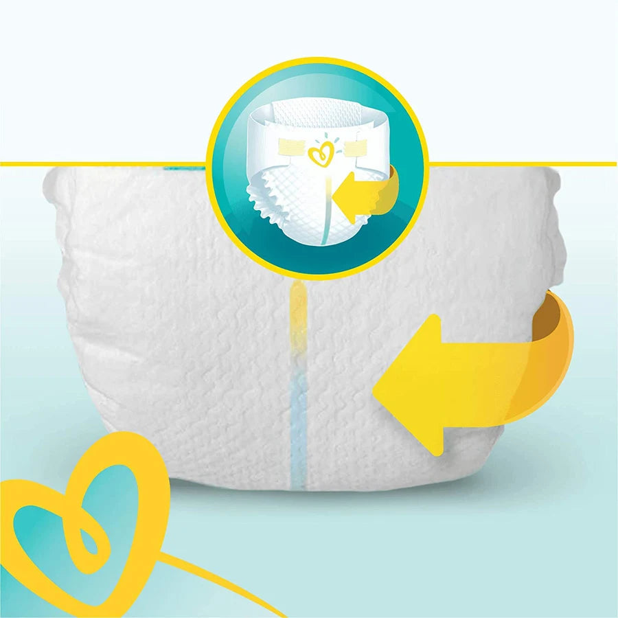 Pampers Premium Protection Diapers Size 1 (2–5 kg) Pack of 72 (Jumbo Pack)