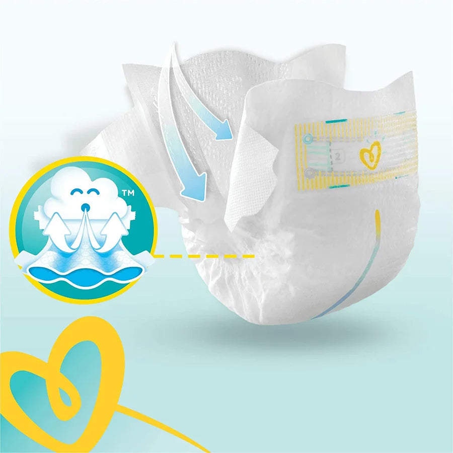 Pampers Premium Protection Diapers Size 2 (4–8 kg) Pack of 86 (Mega Box)