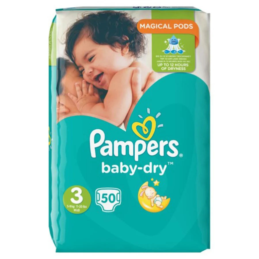 Pampers Baby-Dry Diaper Size 3 - 50's (Value Pack Plus)