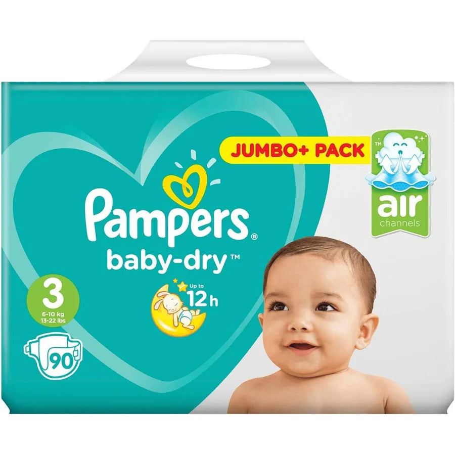 Pampers Baby-Dry Diaper Size 3 - 90's (Jumbo Carry Packs)