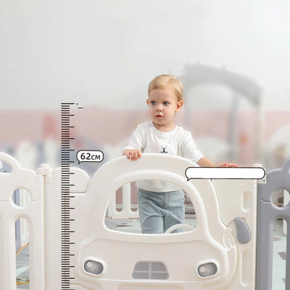 Little Angel Kids Playpen - 123 x 123 x 62cm (White/Grey)