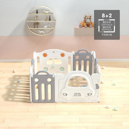 Little Angel Kids Playpen - 123 x 123 x 62cm (White/Grey)