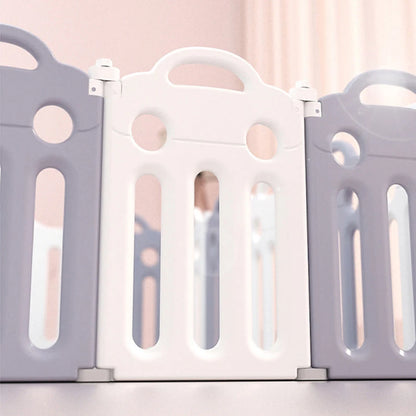Little Angel Kids Playpen - 123 x 123 x 62cm (White/Grey)
