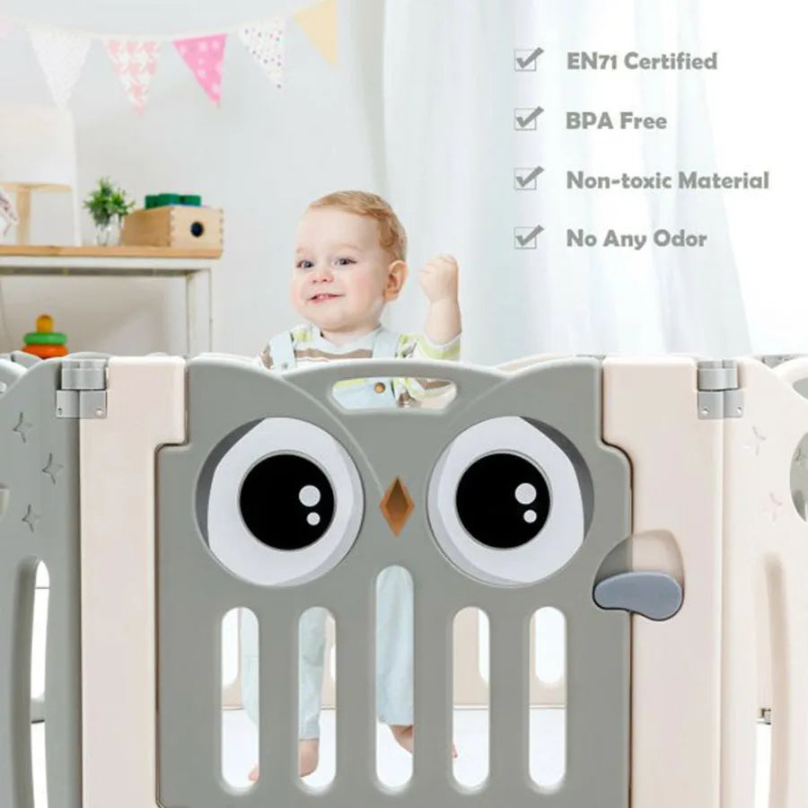 Little Angel Kids Playpen - 143 x 143 x 63cm (Grey)