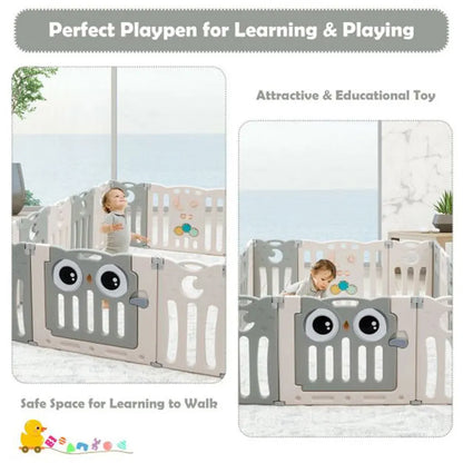 Little Angel Kids Playpen - 143 x 143 x 63cm (Grey)