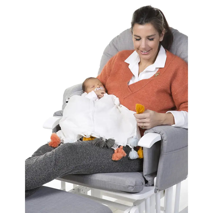 Childhome Gliding Chair With Footrest (Grey)
