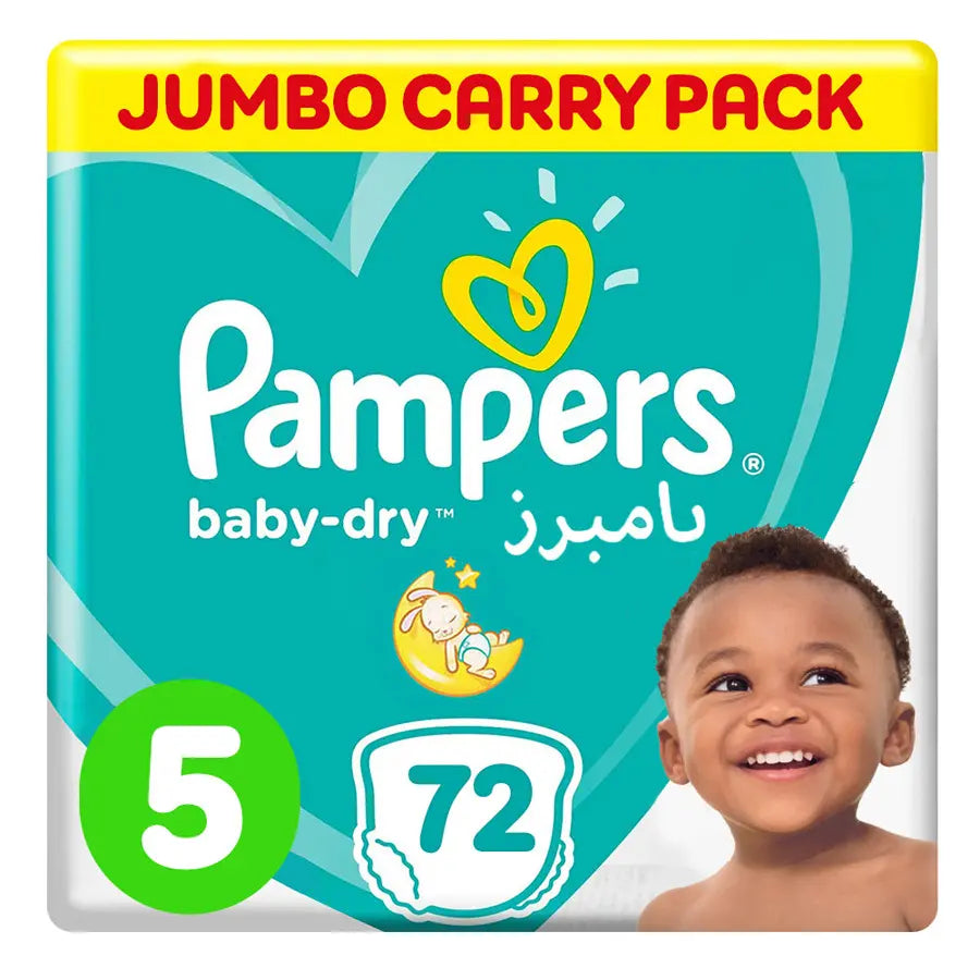 Pampers Baby-Dry Diaper Size 5 - 72's (Jumbo Carry Packs)