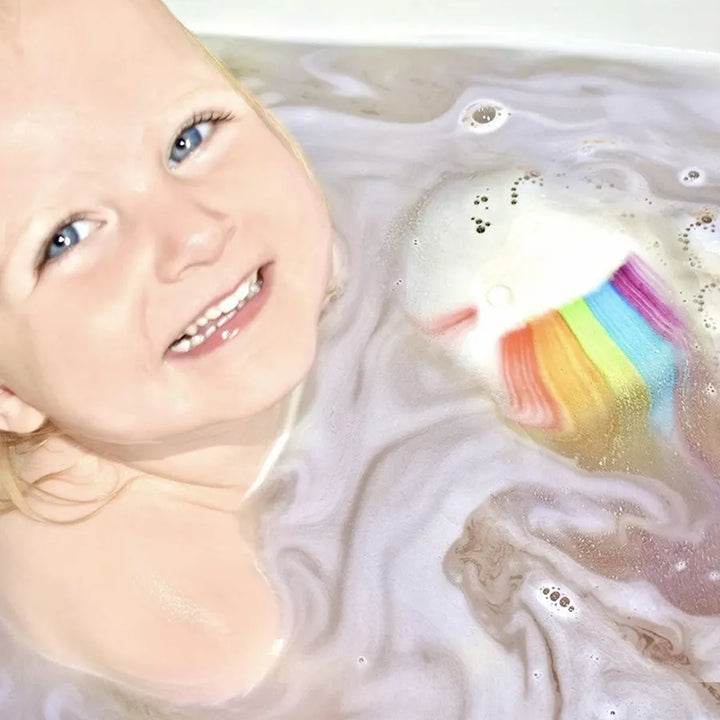 Baff Bomb White Cloud Rainbow Effect