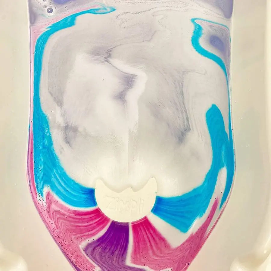 Baff Bomb White Moon Rainbow Effect