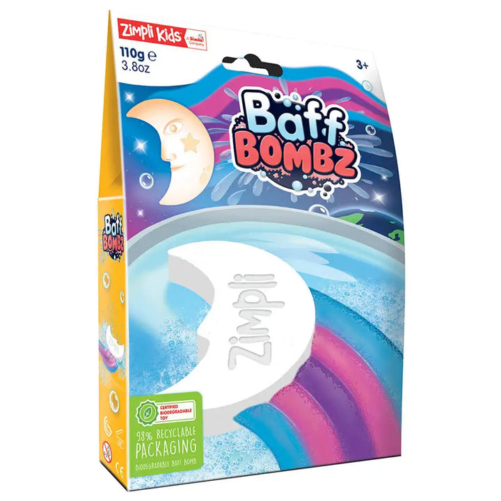 Baff Bomb White Moon Rainbow Effect