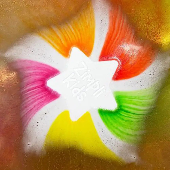 Baff Bomb White Star Rainbow Effect